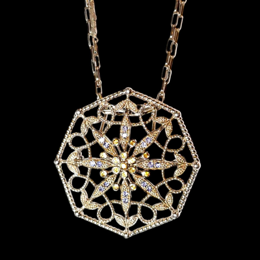 Vintage 14k gold 21mm Hoop Earrings - Picture 15 of 16